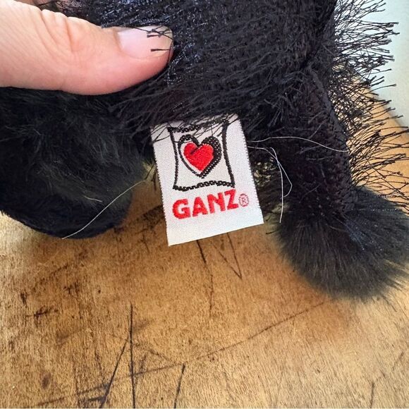 GANZ Black Poodle Puppy Dog Stuffed Animal Plush Toy 9" Great Preused condition - Picture 6 of 9